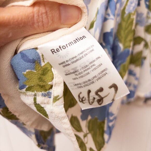 Reformation Nadira Dress Lucca Size 2 - Picture 9 of 9